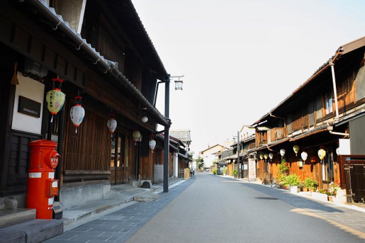 川原町の古いまちなみ